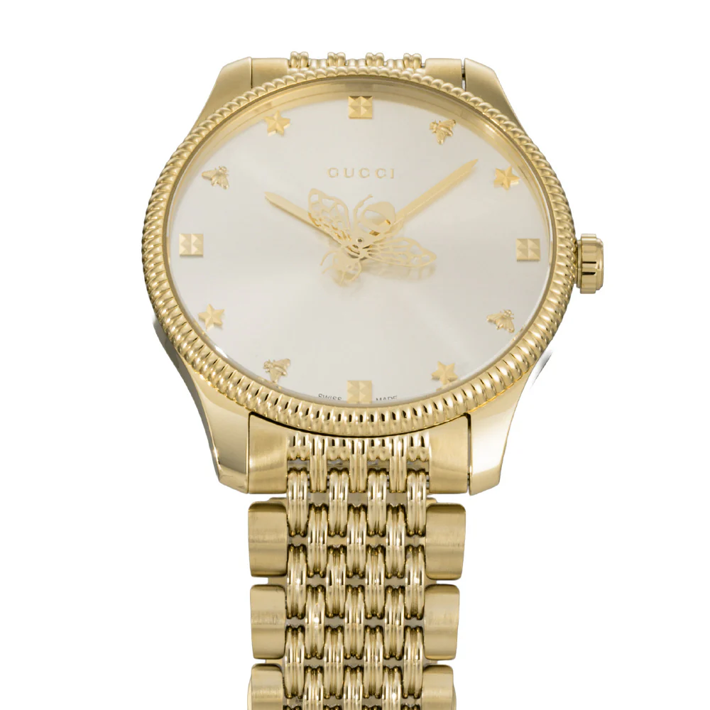 GUCCI YA1264155 G-Timeless Gold Case Swiss Movement Water Resistant Elegant Design - Image 3