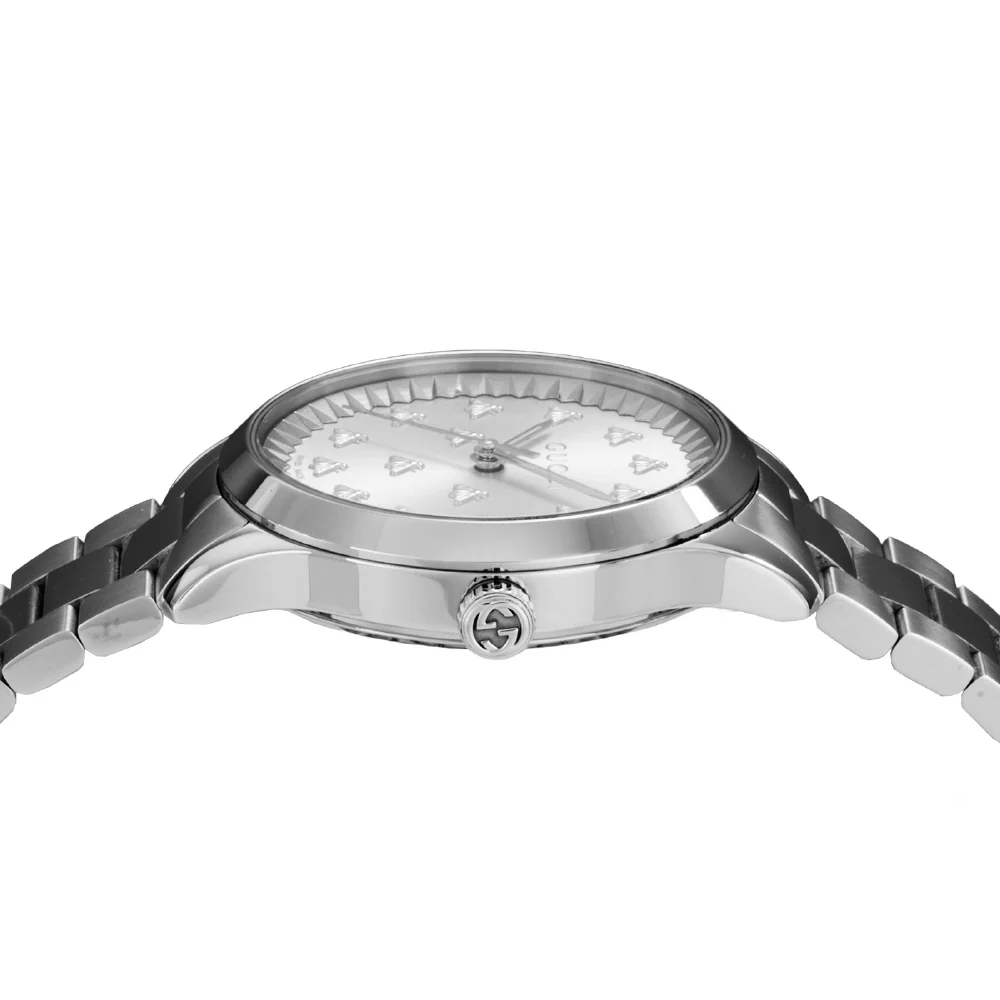 GUCCI YA1265031 G-Timeless Silver Stainless Steel Elegant Design 2-Year Warranty Classic Style - Image 4