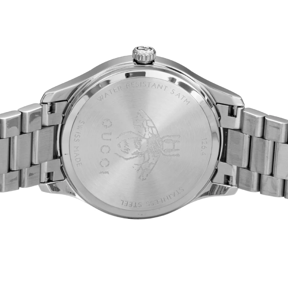 GUCCI YA1265031 G-Timeless Silver Stainless Steel Elegant Design 2-Year Warranty Classic Style - Image 5