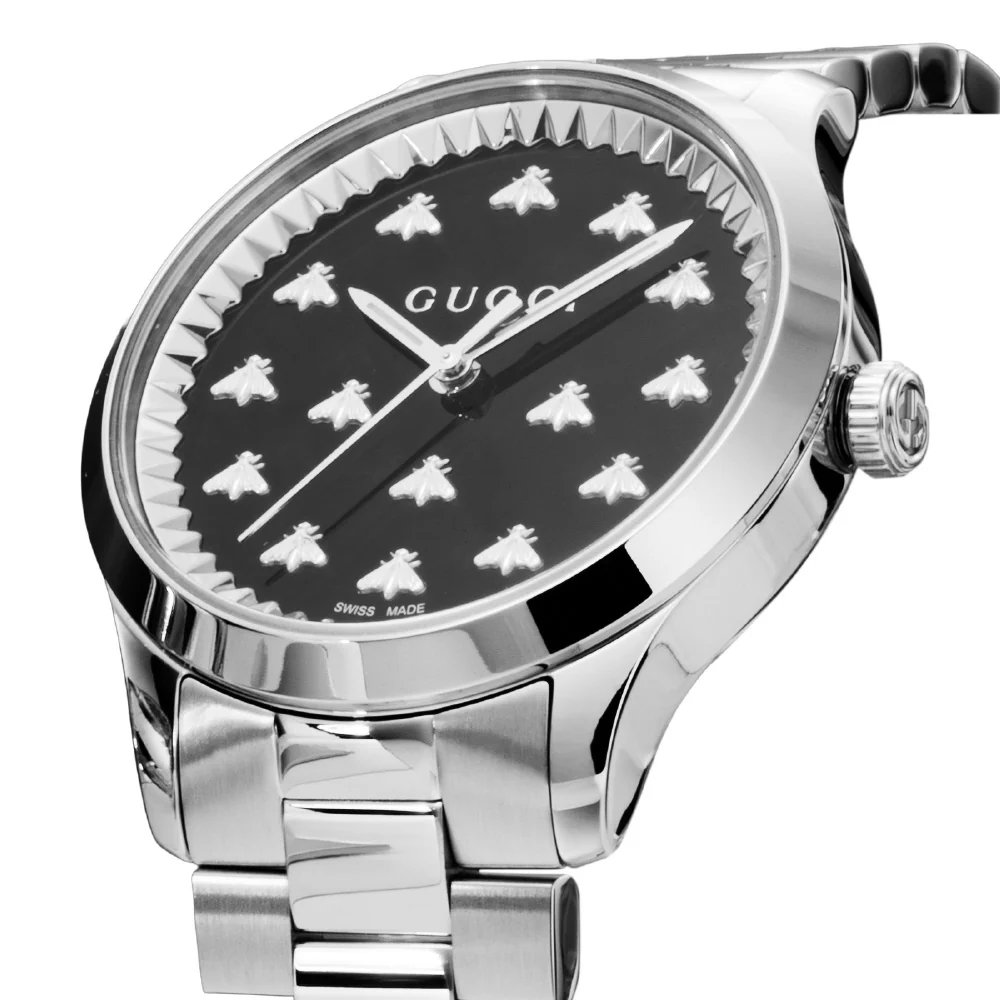 GUCCI YA1265034 G-Timeless 2-Year Warranty Black Stainless Steel Elegant Design Swiss Movement - Image 2