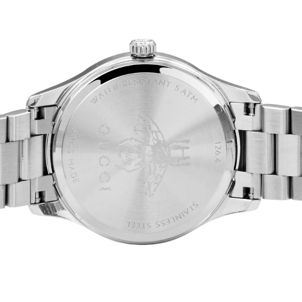 GUCCI YA1265034 G-Timeless 2-Year Warranty Black Stainless Steel Elegant Design Swiss Movement - Image 4