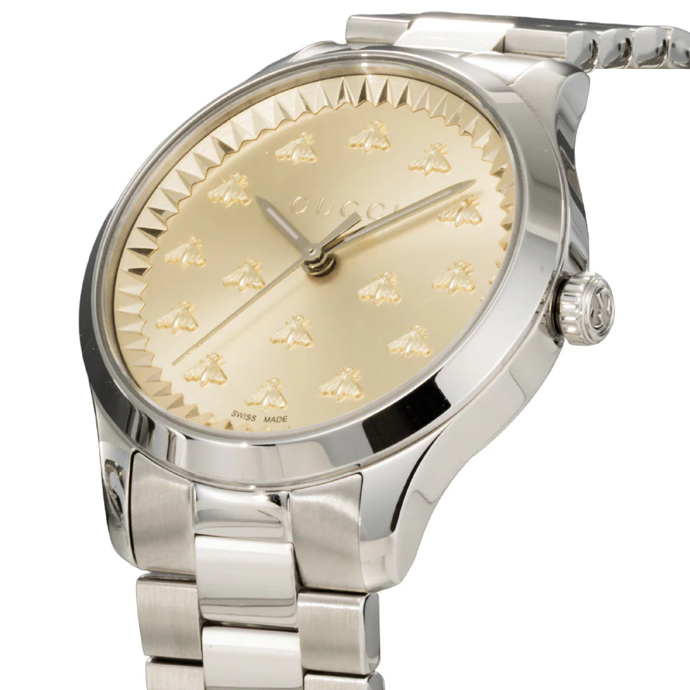 GUCCI YA1265035 G-Timeless Gold Elegant Design Swiss Movement Water Resistant 2-Year Warranty - Image 2