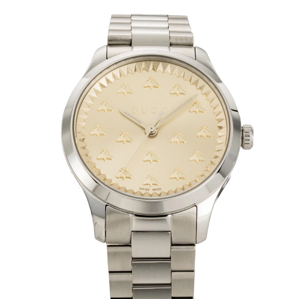 GUCCI YA1265035 G-Timeless Gold Elegant Design Swiss Movement Water Resistant 2-Year Warranty - Image 3