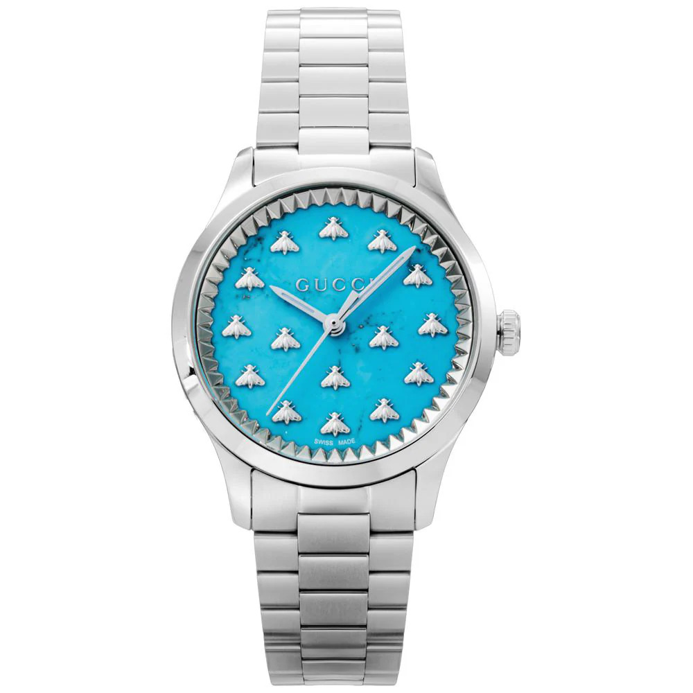 GUCCI YA1265044 G-Timeless Blue Dial Stainless Steel Case Water Resistant 2-Year Warranty