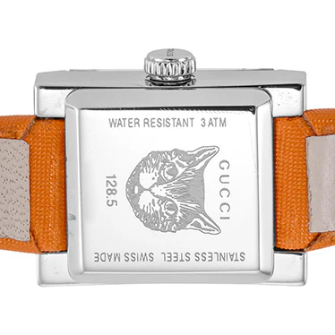 GUCCI YA128532 Stylish G-Frame Design 2-Year Warranty Vibrant Orange Color Luxury Timepiece - Image 3