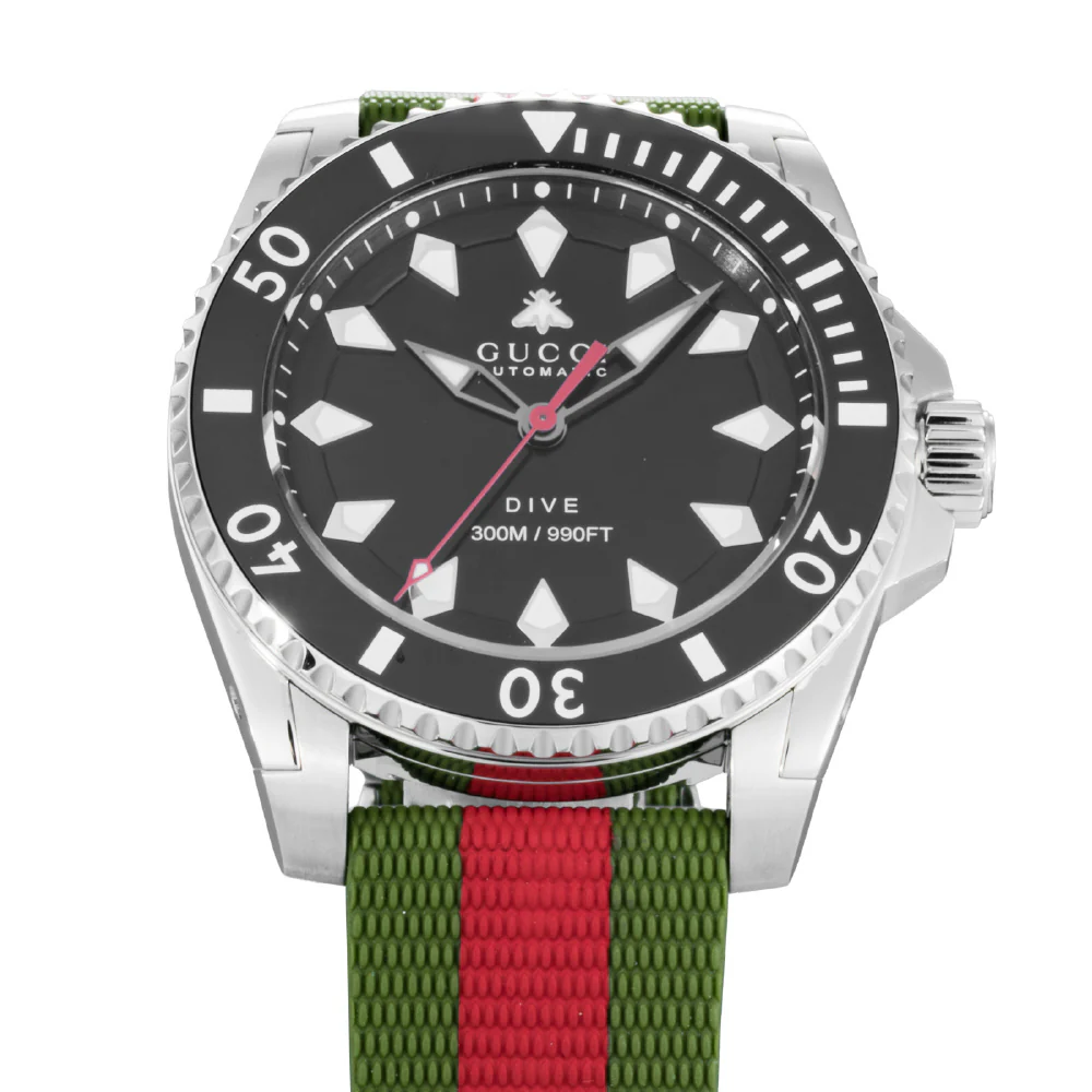 GUCCI YA136349 Dive 2-Year Warranty Black Stainless Steel Water Resistant Elegant Design - Image 3