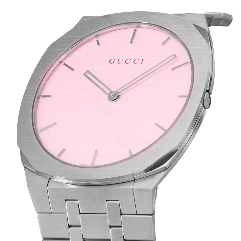 GUCCI YA163410 Elegant Pink Design 2-Year Warranty Swiss Quartz Movement Stylish Women's Watch - Image 4