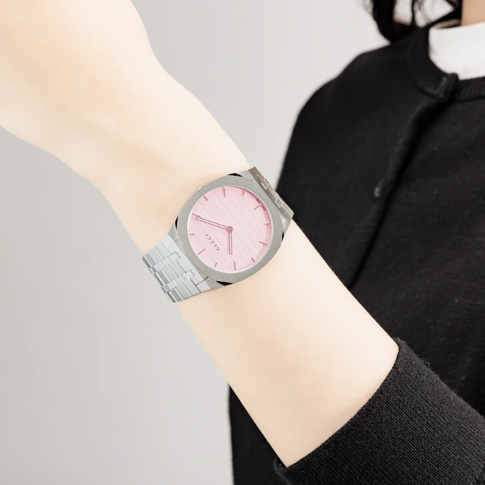 GUCCI YA163410 Elegant Pink Design 2-Year Warranty Swiss Quartz Movement Stylish Women's Watch - Image 9