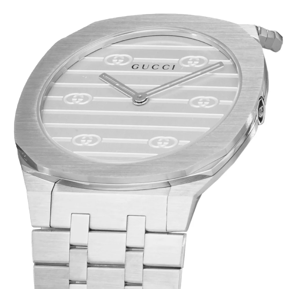 GUCCI YA163501 Luxury Silver Watch with 2-Year Warranty Elegant Design Swiss Movement Water Resistant - Image 2