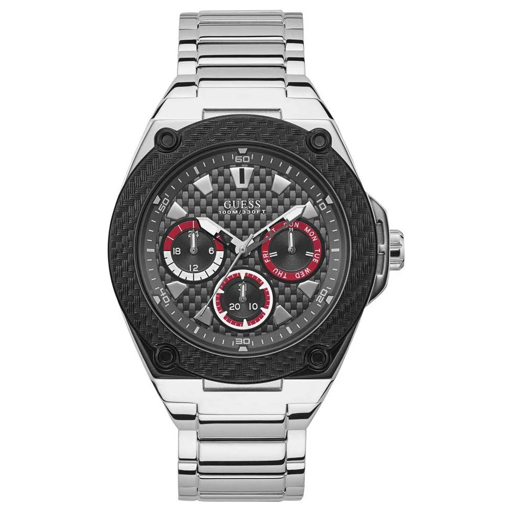 GUESS W1305G1 Men's Black Dial Stainless Steel Sport Watch