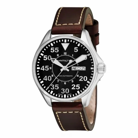 Hamilton H64425535 Khaki Aviation Khaki Pilot Auto - Image 6