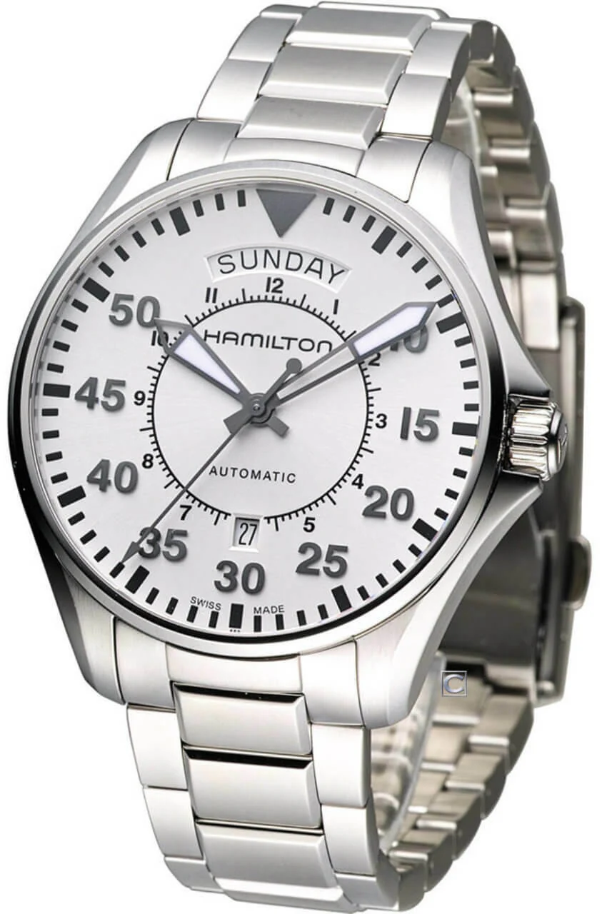 Hamilton H64615155 Khaki Aviation Pilot Day Date Auto - Image 4