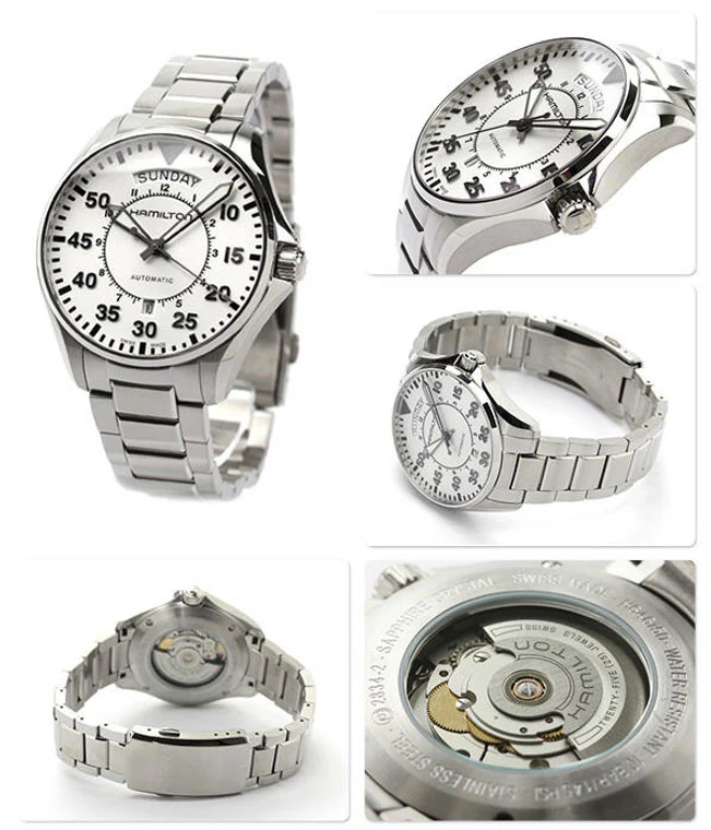 Hamilton H64615155 Khaki Aviation Pilot Day Date Auto - Image 5