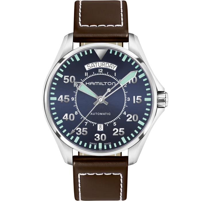 Hamilton H64615545 Khaki Aviation Pilot Day Date Auto