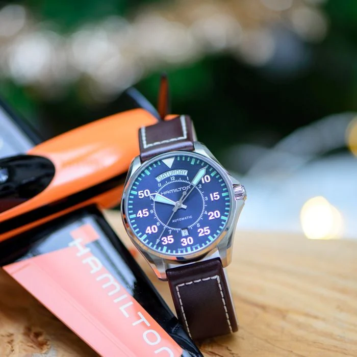 Hamilton H64615545 Khaki Aviation Pilot Day Date Auto - Image 6