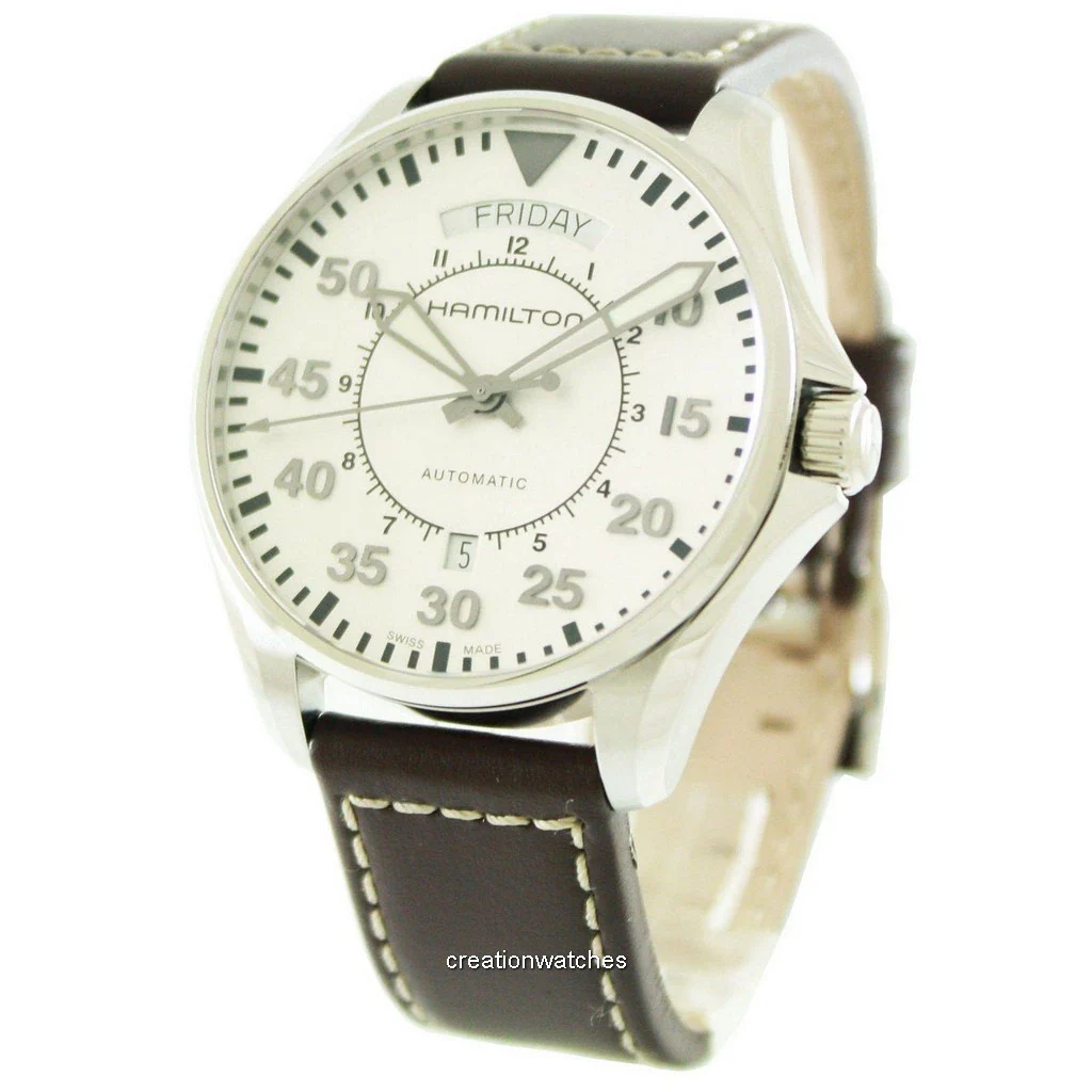 Hamilton H64615555 Khaki Aviation Pilot Day Date Auto