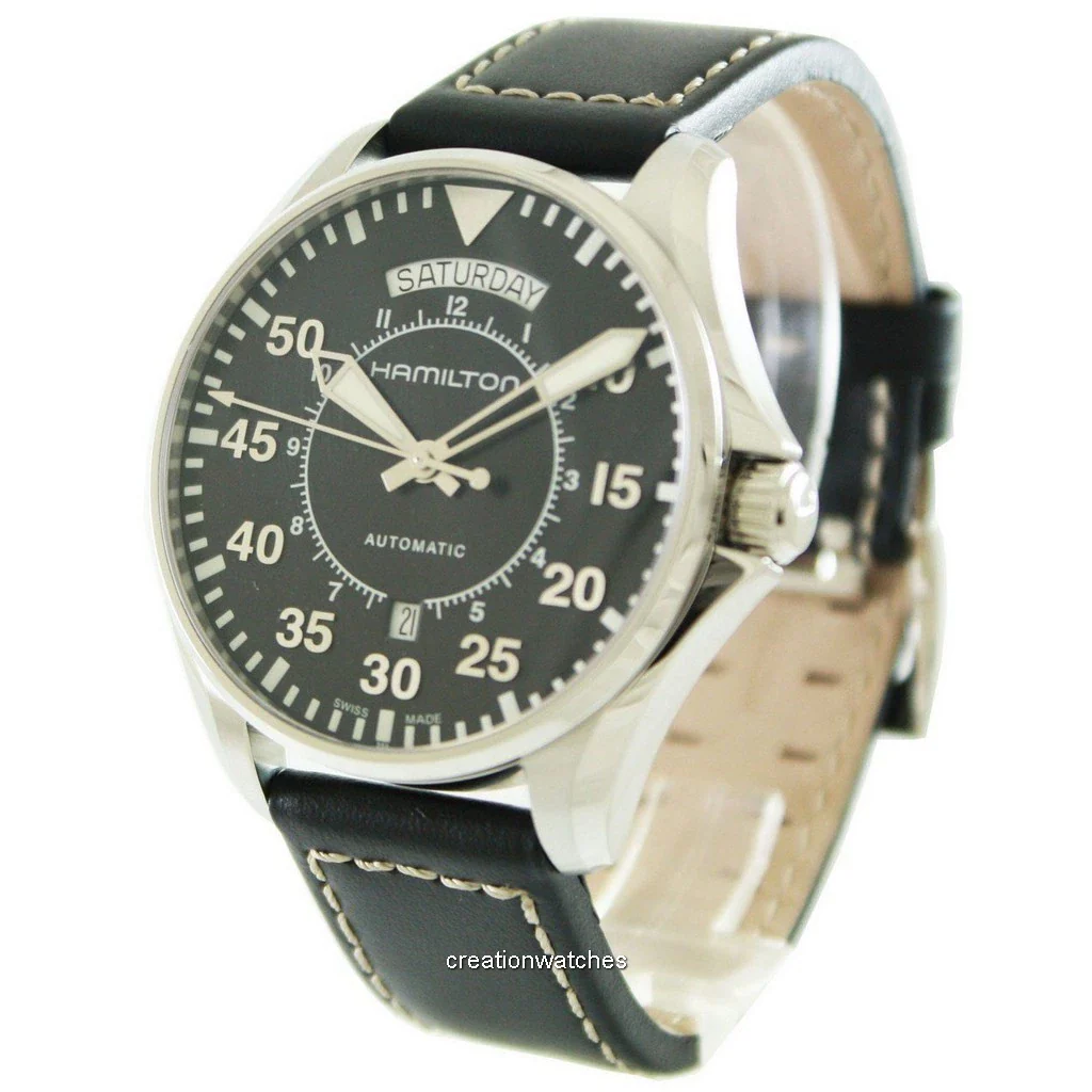 Hamilton H64615735 Khaki Aviation Pilot Day Date Auto - Image 4