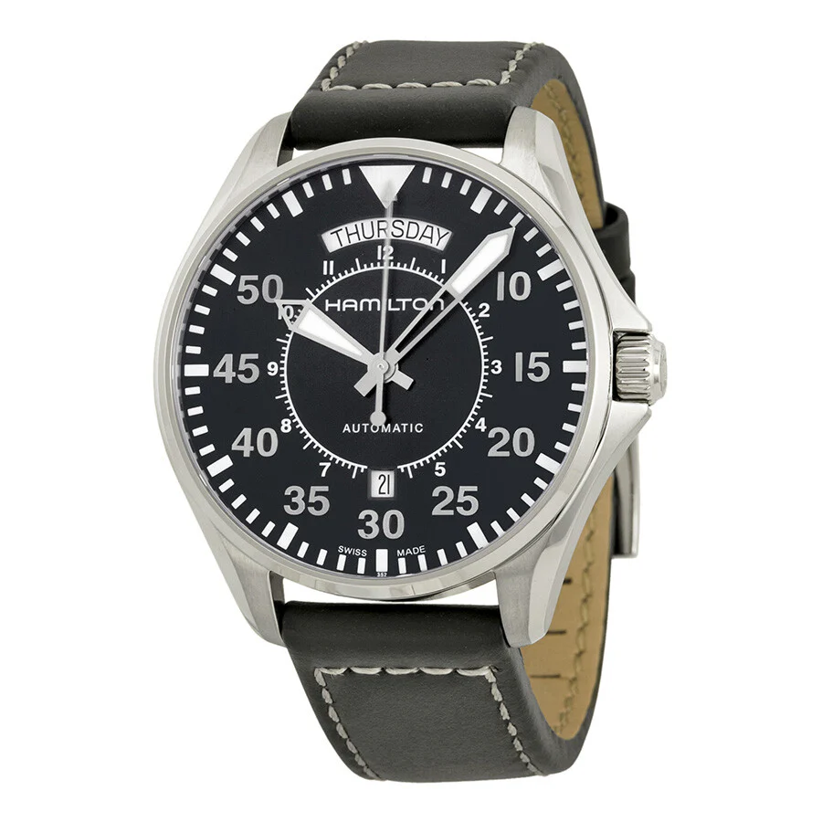 Hamilton H64615735 Khaki Aviation Pilot Day Date Auto - Image 6