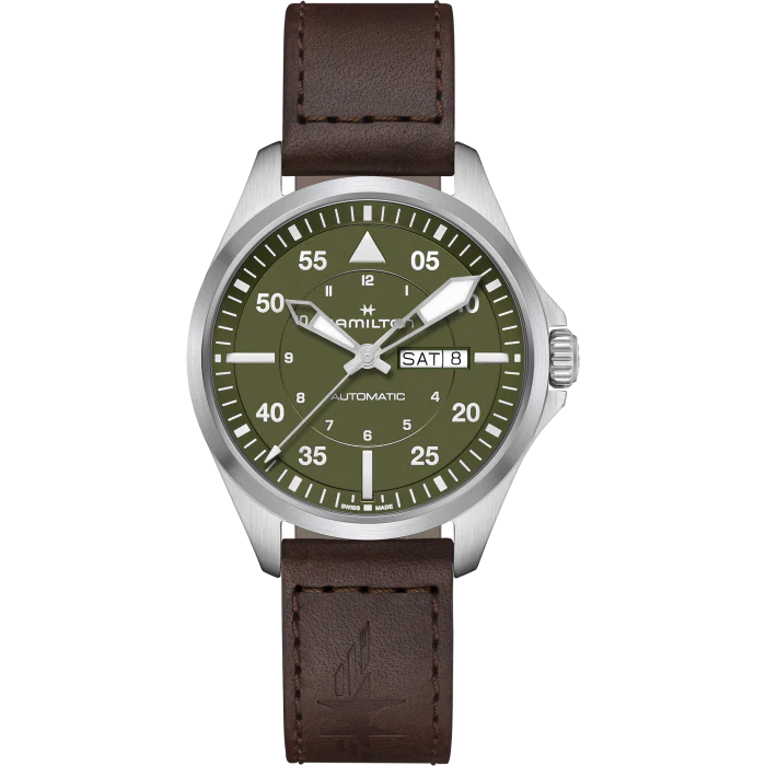 Hamilton H64635560 Khaki Aviation Pilot Day Date Auto