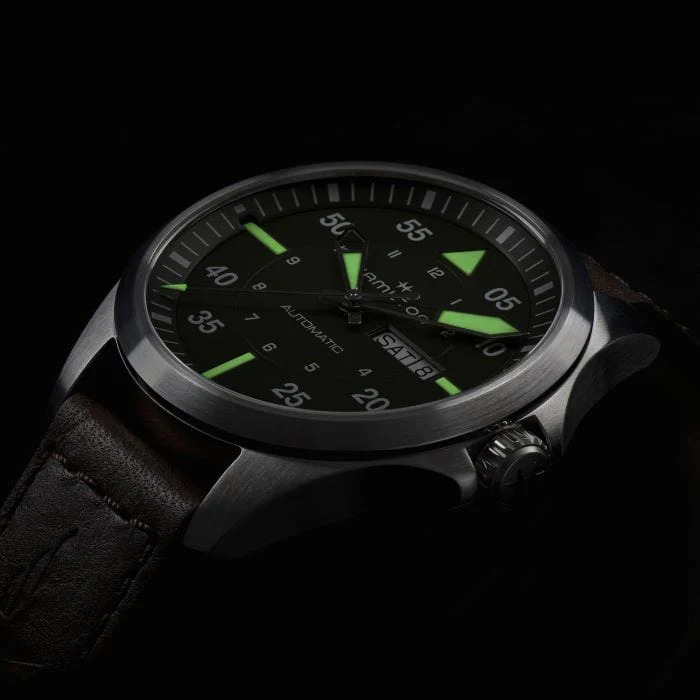 Hamilton H64635560 Khaki Aviation Pilot Day Date Auto - Image 6