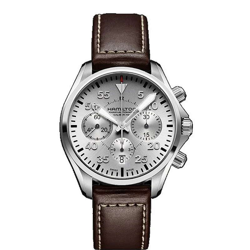 Hamilton H64666555 Khaki Aviation Khaki Pilot Auto Chrono - Image 8