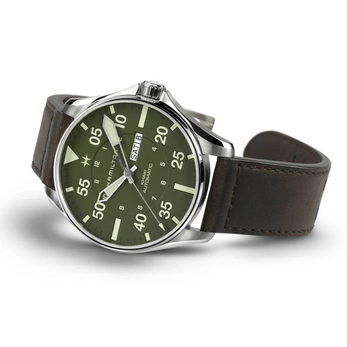 Hamilton H64735561 Khaki Aviation Pilot Schott NYC - Limited Edition - Image 4