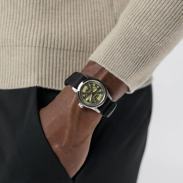 Hamilton H70455960 Khaki Field AUTO 38MM Men's Watch - Image 2