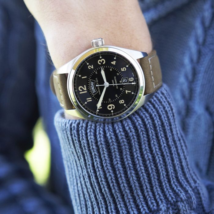 Hamilton H70505833 Khaki Field Day Date Auto - Image 6