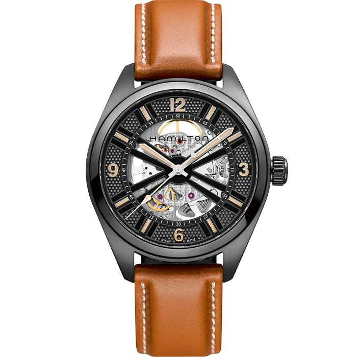 Hamilton H72585535 Khaki Field Skeleton Auto