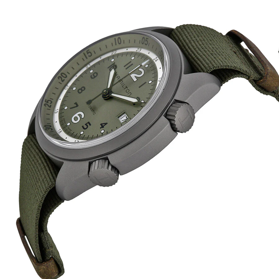 Hamilton H80405865 Khaki Aviation Pilot Pioneer Aluminium Auto - Image 3