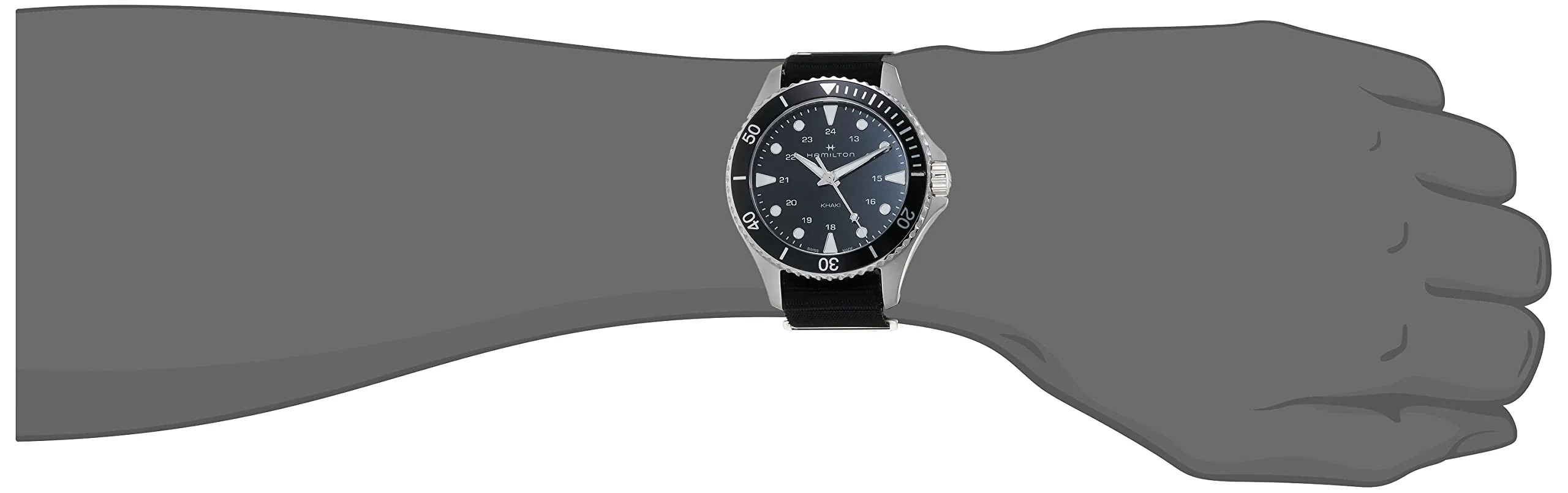 HAMILTON Khaki Navy Scuba H82201931 Quartz Men's Watch - Image 5