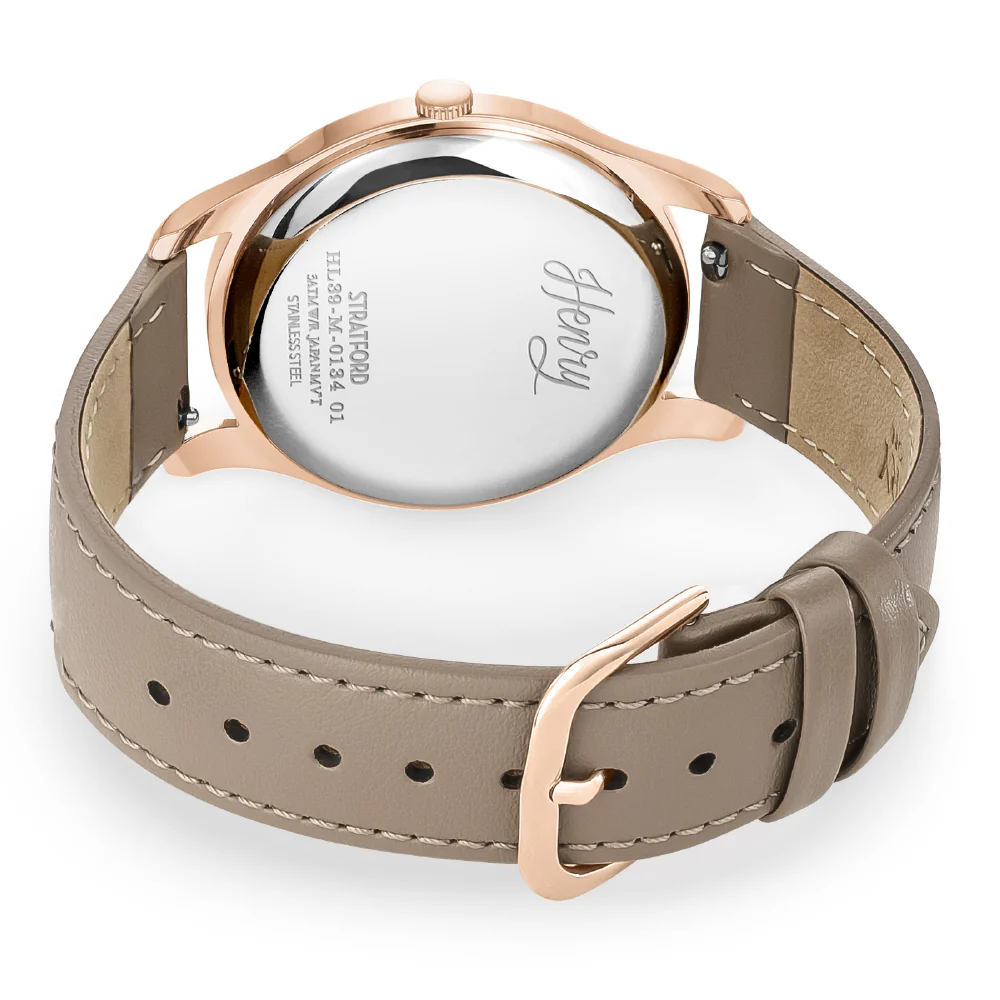 HENRY LONDON HL39 S 0134 GY Stratford Watch with 2 Year Warranty Stylish Green Dial Elegant Design and Precision Timekeeping - Image 5