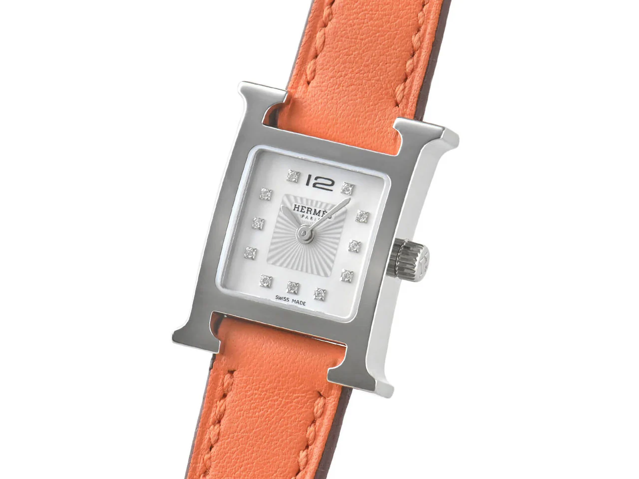 HERMÈS H Watch Mini W057566WW Stainless Steel Watch