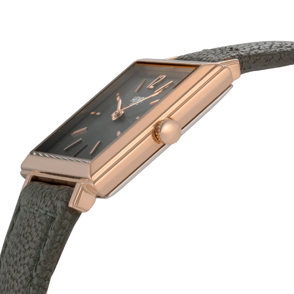 HL26QS0262 Heritage Square 2-Year Warranty Grey Elegant Design Water Resistant Stylish Timepiece - Image 2