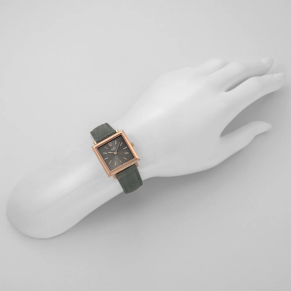 HL26QS0262 Heritage Square 2-Year Warranty Grey Elegant Design Water Resistant Stylish Timepiece - Image 4