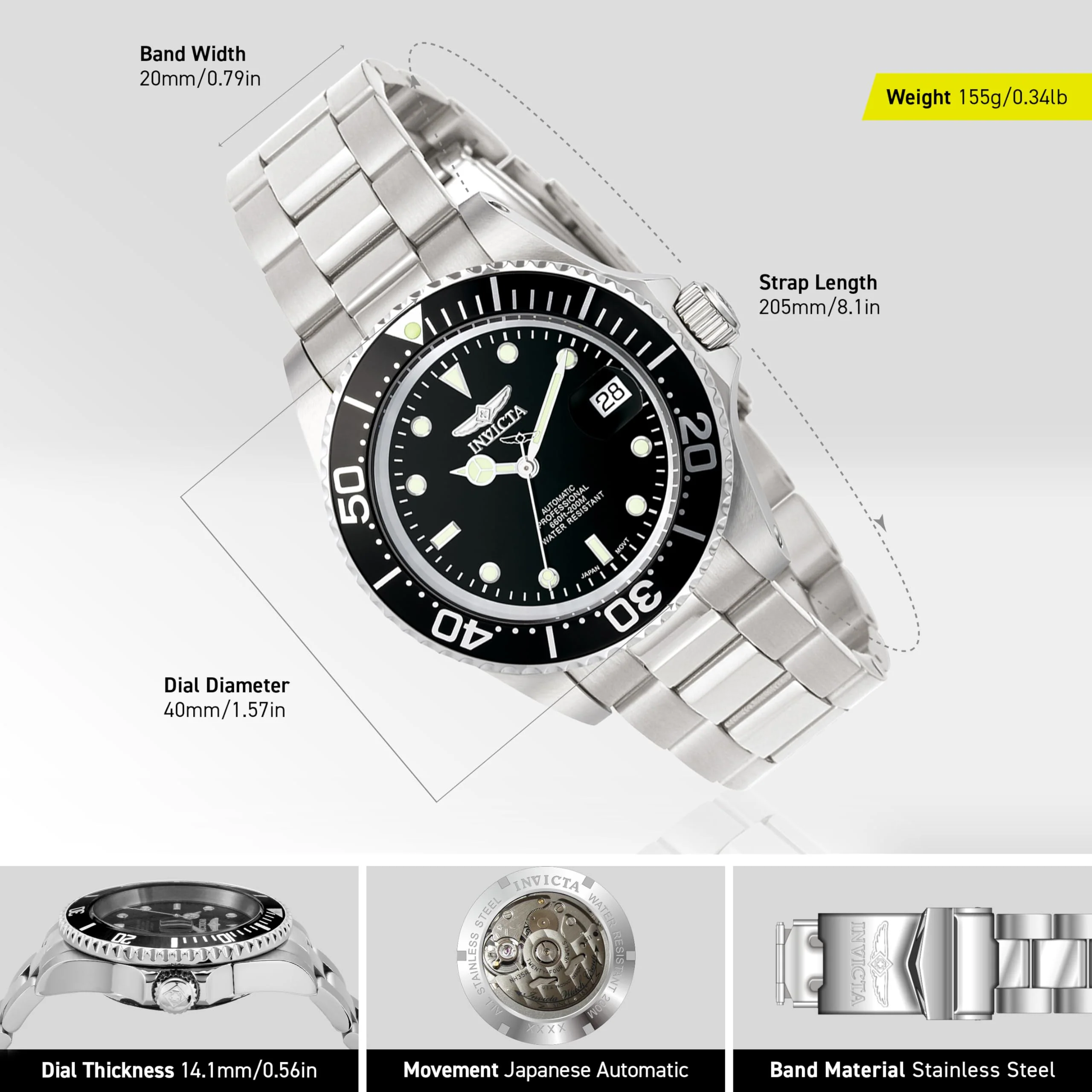 INVICTA Pro Diver 8926OB Automatic Men's Watch - Image 3