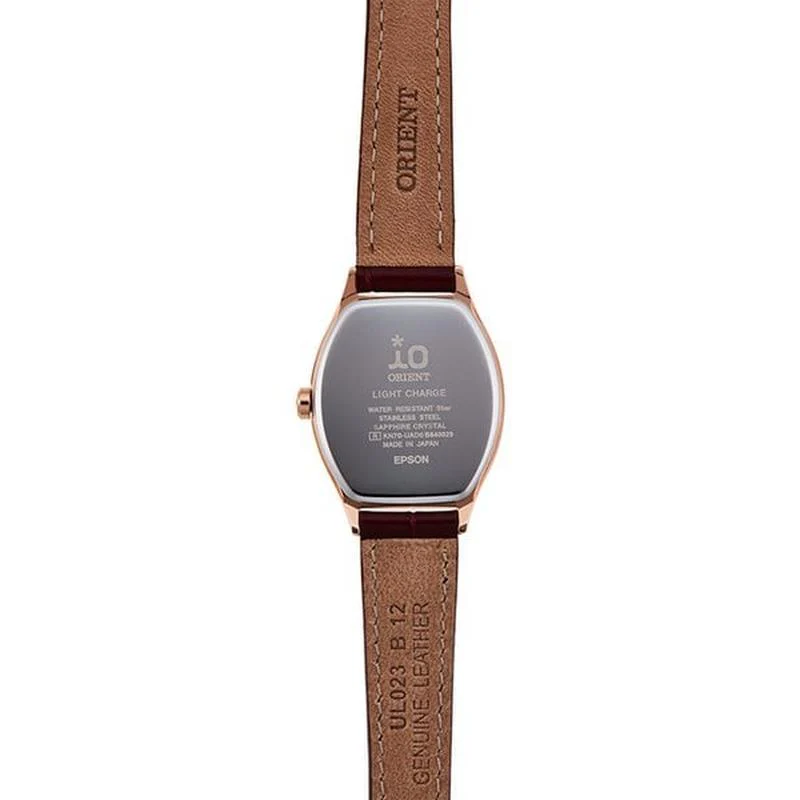 iO NATURAL & PLAIN Solar-Powered Leather Band Women's Watch RN-WG0014S - Image 3