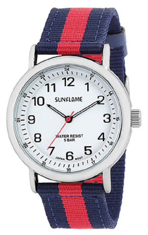 JB4D0005NA Made in Japan Series Nylon Strap Navy/Red Lightweight Durable Water-Resistant Stylish Design - Image 2