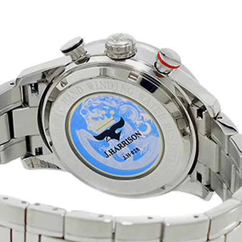 J.H-020BP BP Men's Automatic Skeleton Watch Black Multifunctional Elegant Design Durable Stainless Steel - Image 6