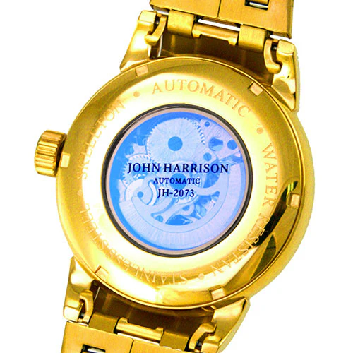 JH-2073GG G Men's Gold Rush Dragon Automatic Hand-Wound Watch Gold Stainless Steel Water Resistant Elegant Design - Image 6