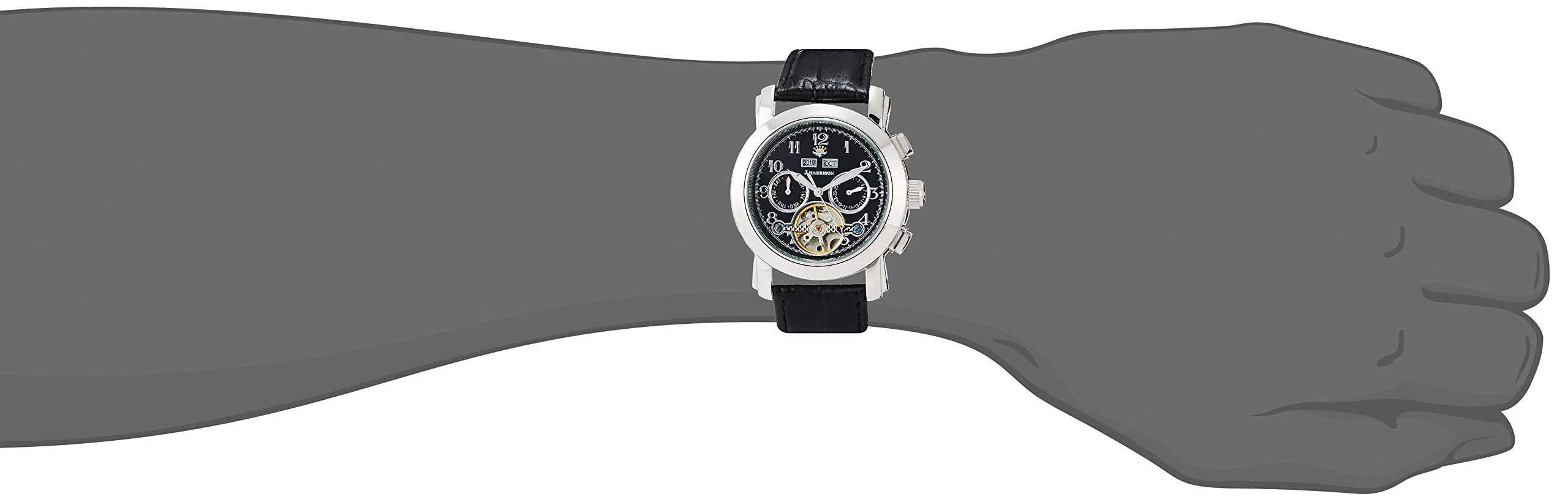 JOHN HARRISON JH-002HBB Mechanical Manual Wind Watch - Image 3