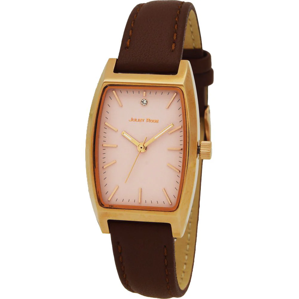 JR-124RG-09BR BR Ladies Watch Tonno Solar Pink Dial Elegant Design Eco-Friendly Movement Stylish Timepiece