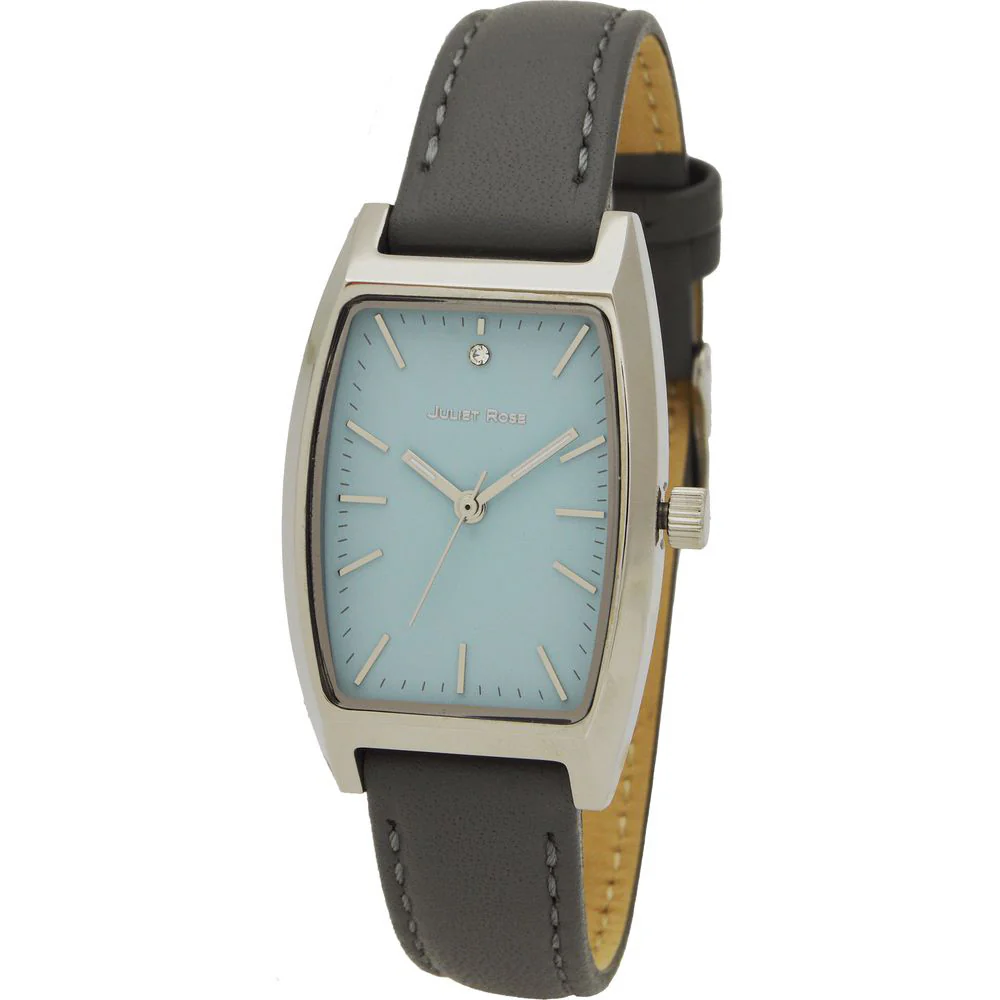 JR-124S-08GY GY Elegant Solar Women's Watch - Stylish Tonneau Design - Water Resistant - Eco-Friendly Movement