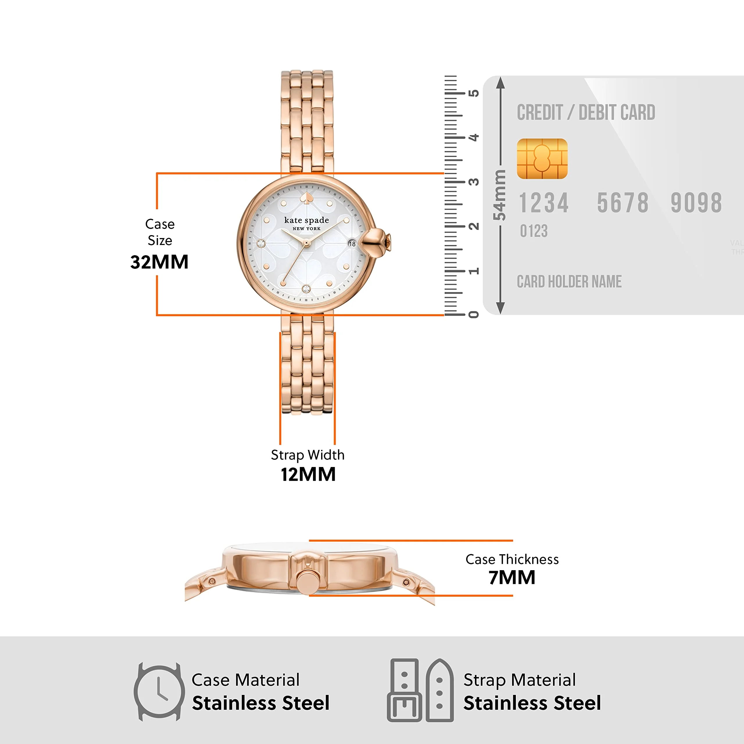 KATE SPADE Chelsea Park KSW1761 Rose Gold Women's Watch - Image 5