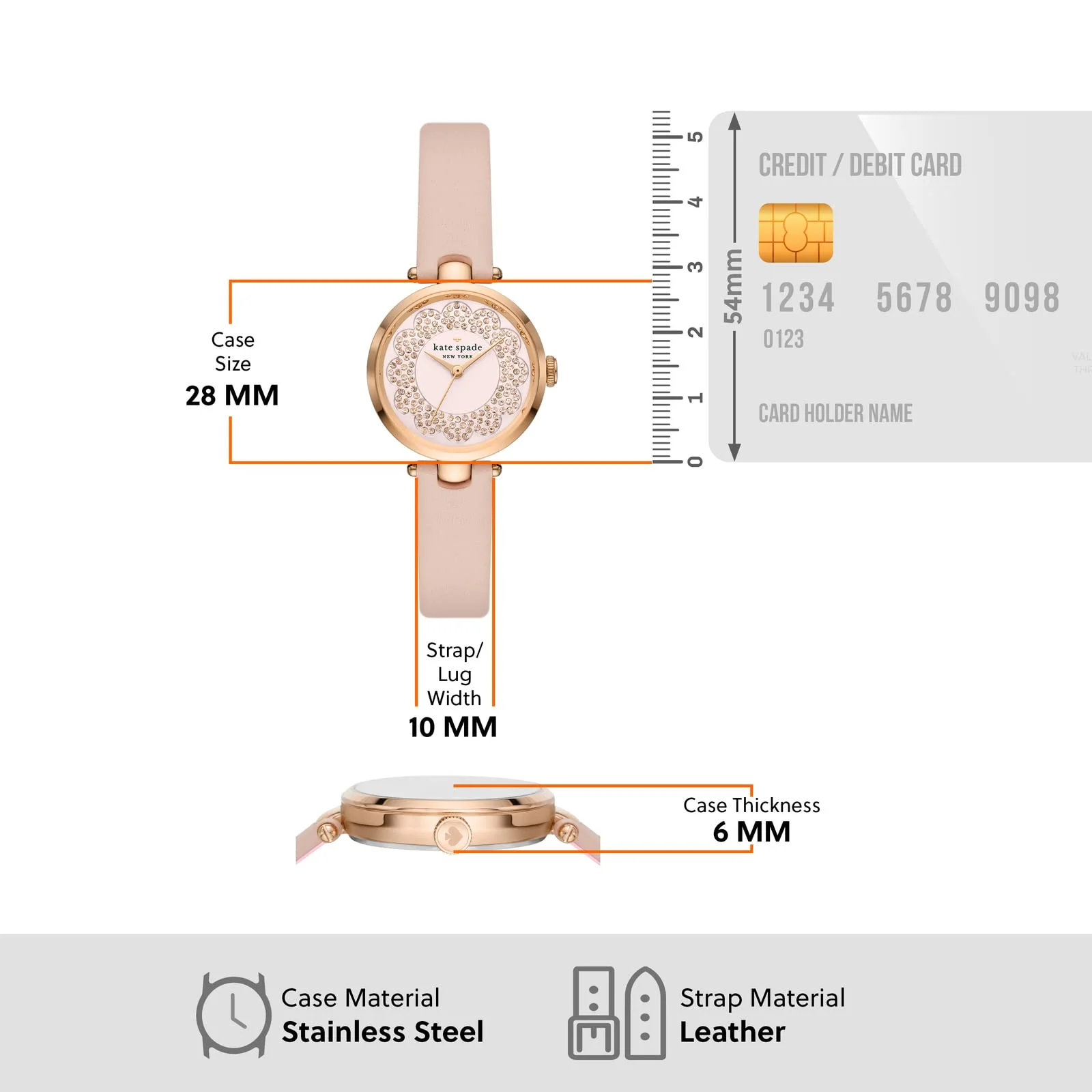 KATE SPADE Holland KSW1740 Pink Quartz Women's Watch - Image 5