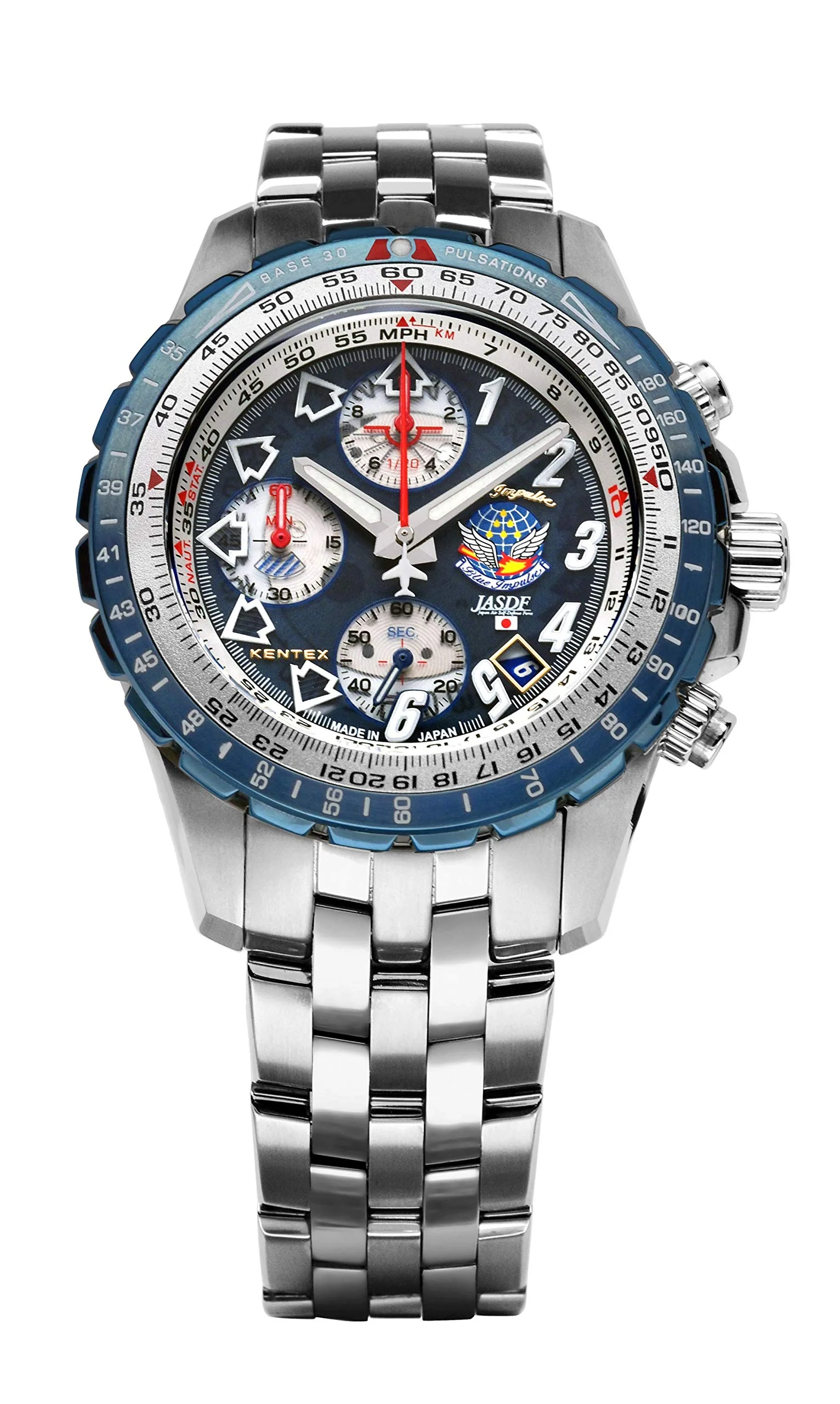 KENTEX S793M-01 Blue Impulse Chronograph Men's Watch