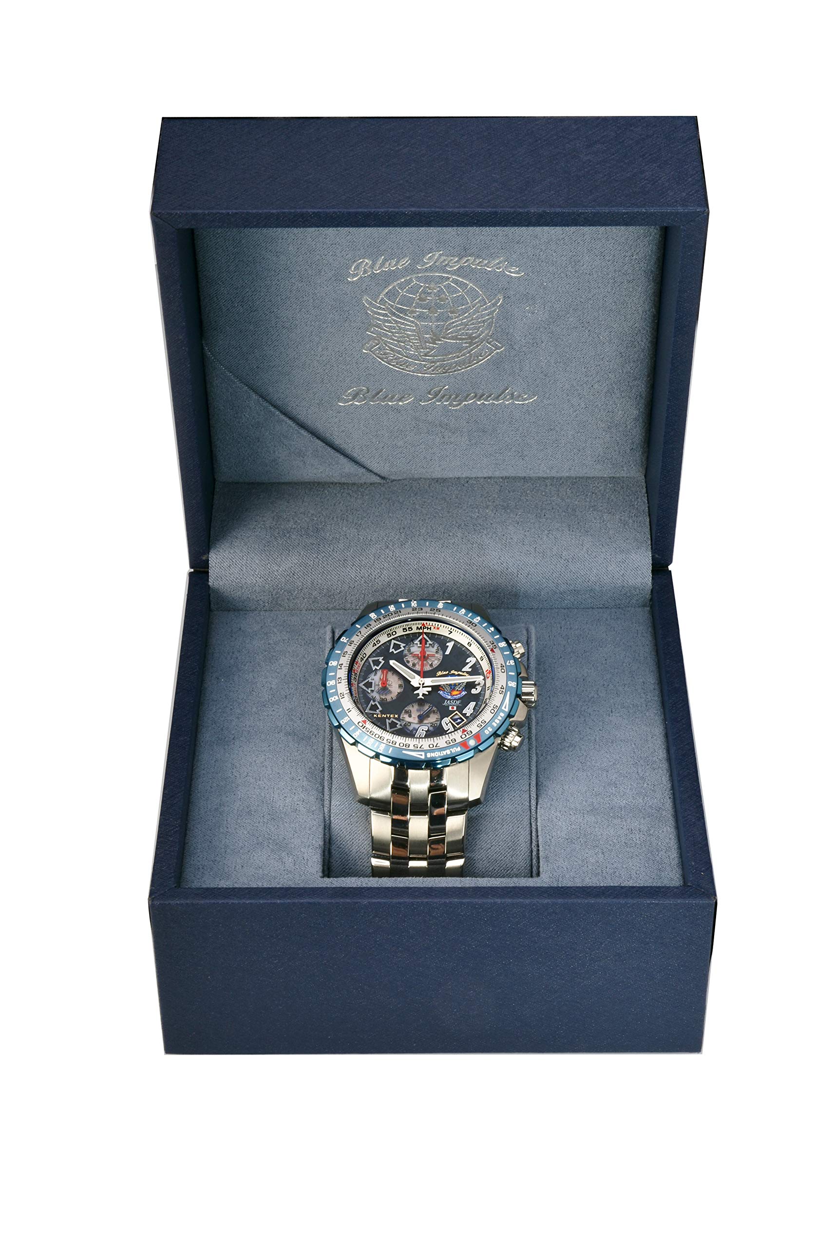 KENTEX S793M-01 Blue Impulse Chronograph Men's Watch - Image 8