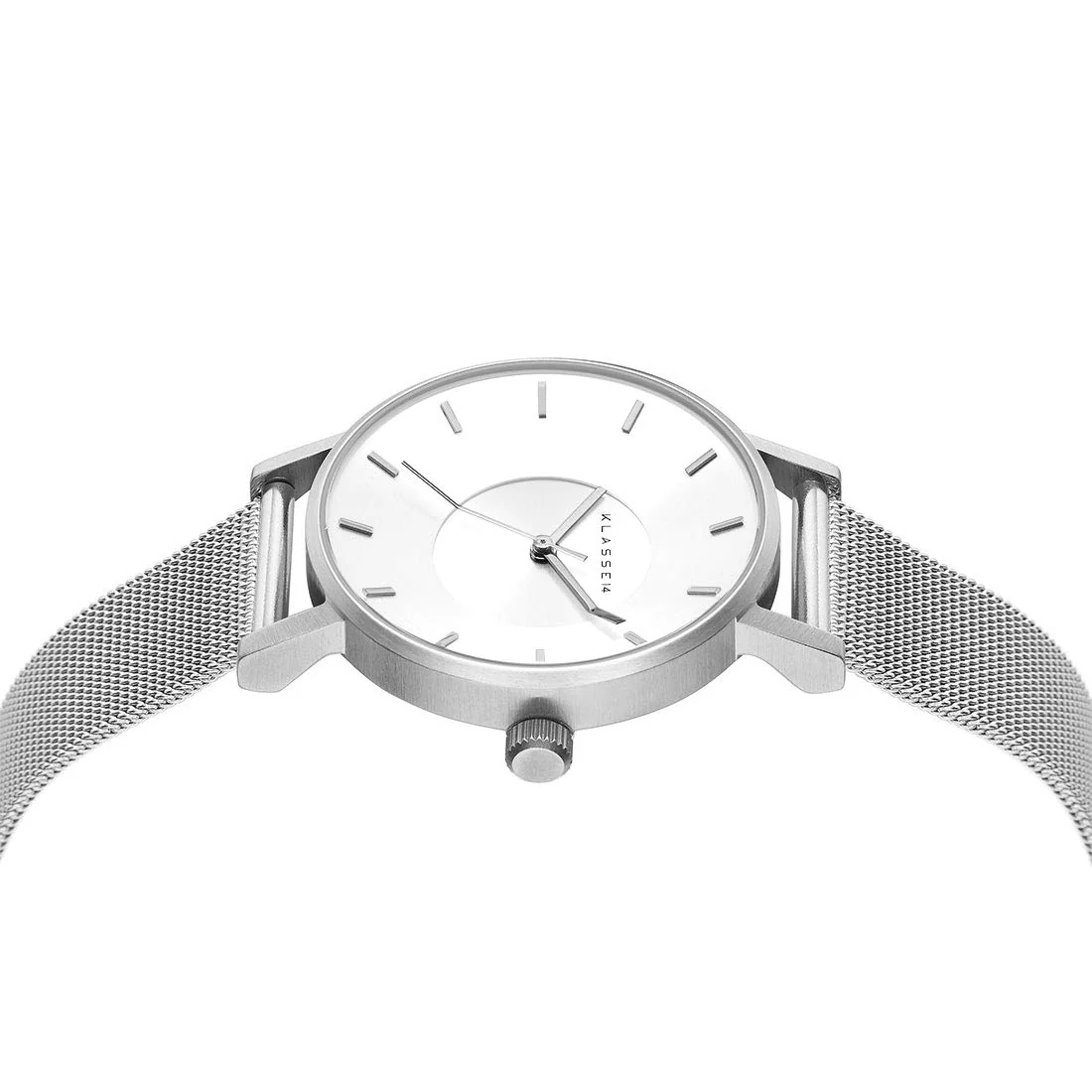 KLASSE14 Volare WVO19SR005W Silver White Mesh Watch - Image 4