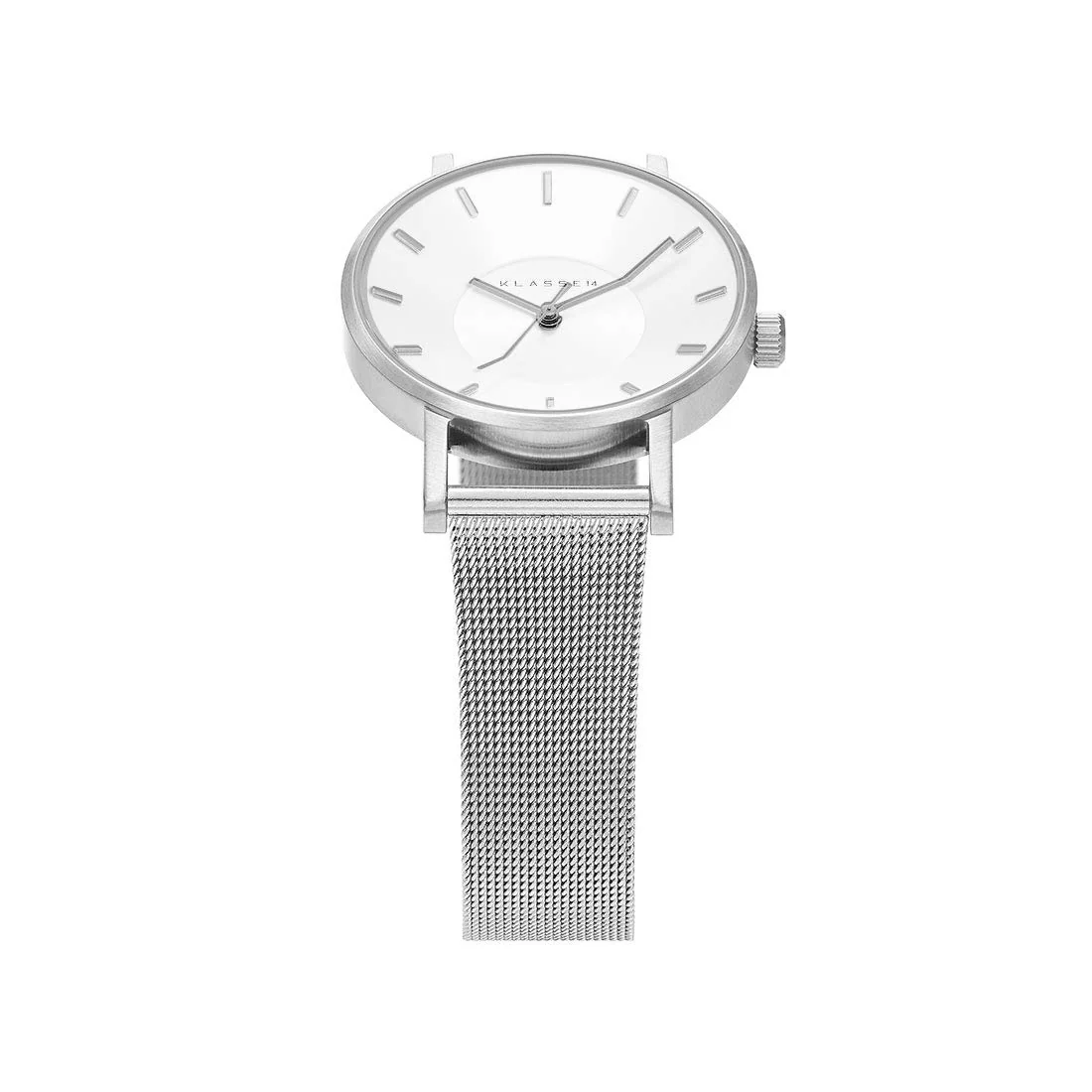 KLASSE14 Volare WVO19SR005W Silver White Mesh Watch - Image 5