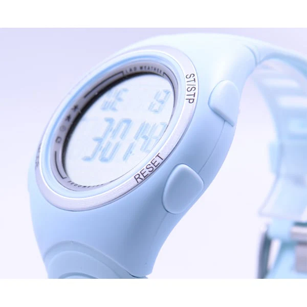 LAD WEATHER LAD011bgsv 3D Pedometer Sports Watch with Heart Rate Monitor Waterproof Design Stylish Blue Glass